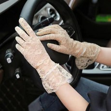 蕾絲分指薄款手套 女士防曬開車晚宴婚禮用