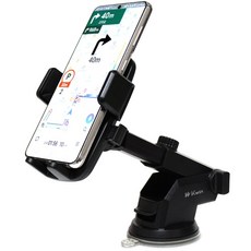 크윈 차량용 강력 흡착 휴대폰 거치대, 블랙, 1개
