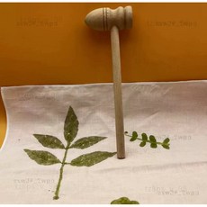 DIY拓染木錘 拓印工具錘 植物敲染橡膠錘 兒童木工錘, 1個, 幼稚園轉用木質錘