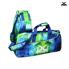 XTRM極限 馬賽克方型羽球拍包/旅行袋/外出包 XKG-E010, 1個, 藍色、綠色