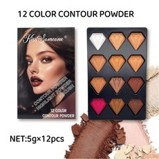 Kiss Someone 12色修容高光腮紅盤, 1個, 12色粉餅