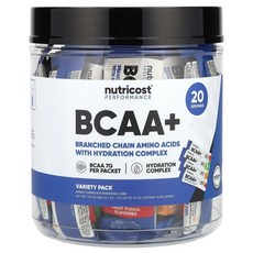 뉴트리코스트 Nutricost 기능성 BCAA+ 버라이어티 팩 20팩 각 13~14g0.5oz129157원산지:기타, 20 개