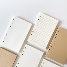 6공 다이어리 A6 A5 속지 내지, 기본노트