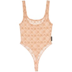 마린세르 메시 플록 바디수트