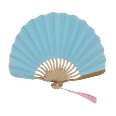 모시부채(소)22cm(하늘색) 직물아교포수 모시접선(최상품 노리개 달려있음), 하늘색, 1개