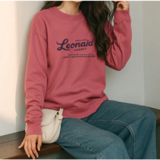 데일로엔 여성 긴팔 루즈핏 라운드 맨투맨