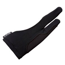 ELECOM 防誤觸繪圖手套，平板電腦手寫筆適用，兩指保護套設計，操作順暢, 黑色, 1