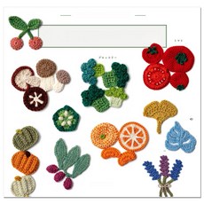 (M1H1) 뜨개 도서 보태니컬 모티브 도감 코바늘뜨기로 즐기는 식물 채집, 단일 항목