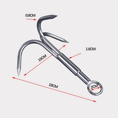 3 CLAW 그래플링 스테인레스 등반 스틸 클라이밍 야외 클로 트리 암벽 하이킹 워킹을위한, 1개