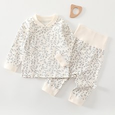 몽실이 순면 앞트임 배앓이방지 실내복 봄 가을 긴팔 내복 유아 여아 남아 백일