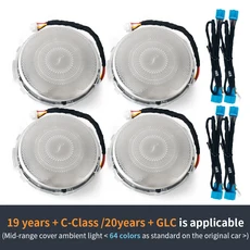메르세데스-벤츠 W213 GLC LED 스피커 자동차 앰비언트 라이트 7/64색 4D 회전 트위터 RGB 미드레인지 커버, 02 W205 Speaker Cover