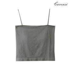 Cavensi 大尺碼平口小可愛背心 一體式胸墊內搭背心