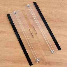 왼스토어 모니터 메모보드 아크릴 책상정리 메모판 30cm 아크릴메모판, 우