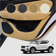 IOM 볼보 XC40 XC60 XC90 V60 V90 S60 S90 튜닝 가죽 도어커버, 볼보XC90, 블랙, 아크릴없음