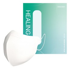 국산 KF94 힐링핏 새부리형 대형 컬러마스크, 화이트, 1개, 300매입