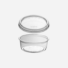 엠엔피 일회용 투명 델리용기 디저트 샐러드 포장용기 8온스 평뚜껑, 1개, 50세트