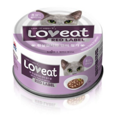 사조 러브잇 레드라벨 고양이 간식캔, 혼합맛(흰살참치/연어), 160g, 15개