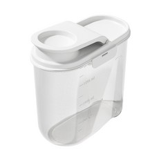 【超值大容量】台灣現貨 寵物飼料桶 真空飼料桶 寵物飼料儲藏桶 大容量飼料桶 寵物零食罐 儲糧桶 飼料食物密封罐, 珍珠白, 1個, 2000ml