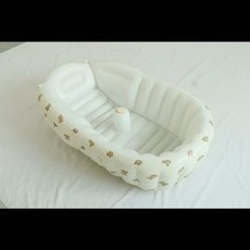 可折疊嬰兒洗澡盆, 全身熊充氣浴盆90*50*25, 1個