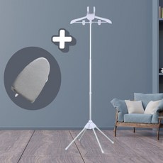 제이에스리빙 나나봉봉 스팀다리미 옷걸이 거치대, 심플 화이트(+다리미판)