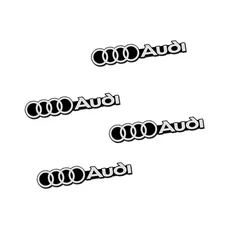 4pcs 자동차 오디오 장식 아우디 Sline A4 TT A6 A3 A8 Q3 Q5 Q7 Q8 액세서리에 대 한 3D 알루미늄 배지 엠, 01 for audi