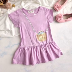 guguguo's 棉質女童短袖洋裝 背包設計