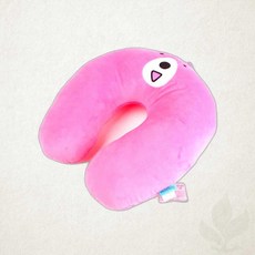 보노보노 목쿠션 핑크 금홍팬시 폭신한 목베개 학생용 사무용 여행용 1개입