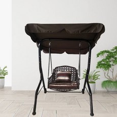그네의자 전원주택 흔들그네 테라스 벤치 철제 체어, 아이스커피싱글(쿠션베개포함), 3박스