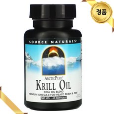 소스내츄럴스 ArcticPure 크릴 오일 500mg 60 소프트젤 오메가3 아스타잔틴, One Color, 2개, 60정