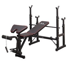 벤치프레스 머신 역도 50kg 기구 프레임 바벨 덤벨 호화형, 8세대 싱글침대+하이풀 로드(바벨X)