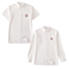 자수엠블럼 화이트 교복 남자 교복셔츠(반팔or긴팔)