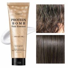 단백질 미용실 수분 곱슬 극손상 복구 머리 컬크림 컬링 볼륨 아르간오일 헤어에센스, 1개, 150ml