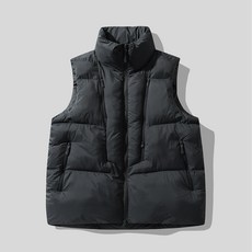 冬季情侶款羽絨棉馬甲 時尚百搭立領坎肩背心 防風保暖馬夾