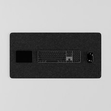 Ekeepment 펠트 데스크매트 장패드 마우스패드, 1개, 다크 그레이 라지 (L)