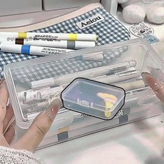 吧唧鐳射票長條收納盒 防塵防潮透明盒子, 吃穀人必備：小食量防塵收納盒迷你,特大號吧唧小卡鐳射票收納盒, 透明, 小食量防塵收納盒迷你