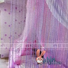 문발 커튼 출입문 창문 가림막 중국집 비즈커텐 엉킴방지, 연보라