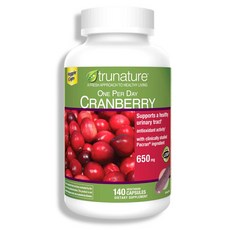 트루네이처 원퍼데이 크랜베리 650 mg 3개월 분 140정 Trunature One Per Day Cranberry, 1개, 1