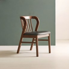 라로퍼니처 허그 고무나무 원목 식탁 의자 카페 인테리어 체어, 1개, 월넛