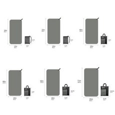 메쉬 백이 포함된 Mutao 극세사 타월 캠핑 체육관 요가 배낭 여행 하이킹을 위한 빠른 건조 흡수성 타월, 30x60cmXS, 2)Grey