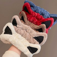 냐옹 귀쫑긋 러블리세안밴드, 레드, 본상품선택