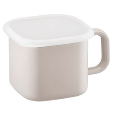 LocknLock 樂扣樂扣 IH爐適用Suit Mellow系列方形琺瑯保鮮盒 象牙白 1.5L, 1個, 190*146*118mm
