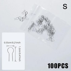 고온 저항 재질 행잉 버닝 니들 링 세라믹 주얼리 도구 훅, 03 S 100Pcs