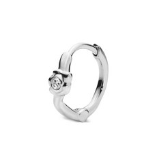 마리아블랙 플로라 14K 화이트 골드 다이아몬드 허기 싱글 이어링