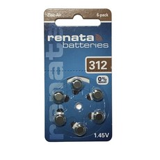 瑞士原裝進口 RENATA 助聽器電池 ZA312 PR41 P312 312 ZA13 PR48 P13 13 電池, 1個
