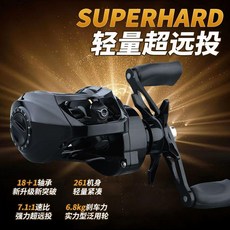 SUPERHARD 輕量超遠投 磁力誘餌輪 高速比 防炸線 全水域泛用釣魚輪, 左手輪