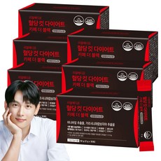 리얼메디온 혈당컷 다이어트 카페 더 블랙 아메리카노맛 설탕당류ZERO 바나바잎 가르시니아캄보지아 추출물 식후혈당상승억제 체지방감소 보조제 커피맛 혈당케어 컷타임, 6박스, 60g