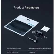 호환DJI Osmo Nano/action 6용 TELESIN 퀵 릴리스 어댑터 마그네틱식 시트 흡착식 두 개의 클로 액세서리용, 02 Adapter