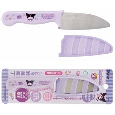 Skater 日本 兒童安全菜刀 兒童菜刀 安全菜刀 砧板 不鏽鋼 Kiity 角落生物 水果刀 塑膠菜刀 Yaxell, 1個, 不鏽鋼刀, 紫色