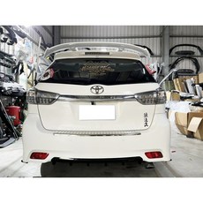 適用 WISH 五門車系 ABS 白色烤漆 通用尾翼 後擾流