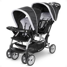 Baby Trend Double Infant and Toddler Stroller w/ Harness Basket Sit N' Stand Stormy., Stormy